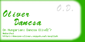 oliver dancsa business card